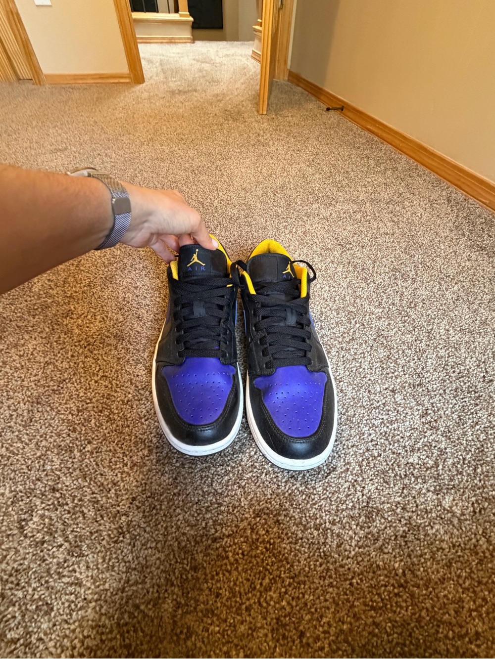 Jordan Low-Top Sneakers - Black/Blue/Yellow - Picture 8 of 11
